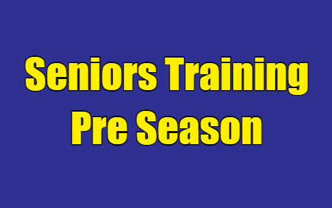Seniors Pre Season Training